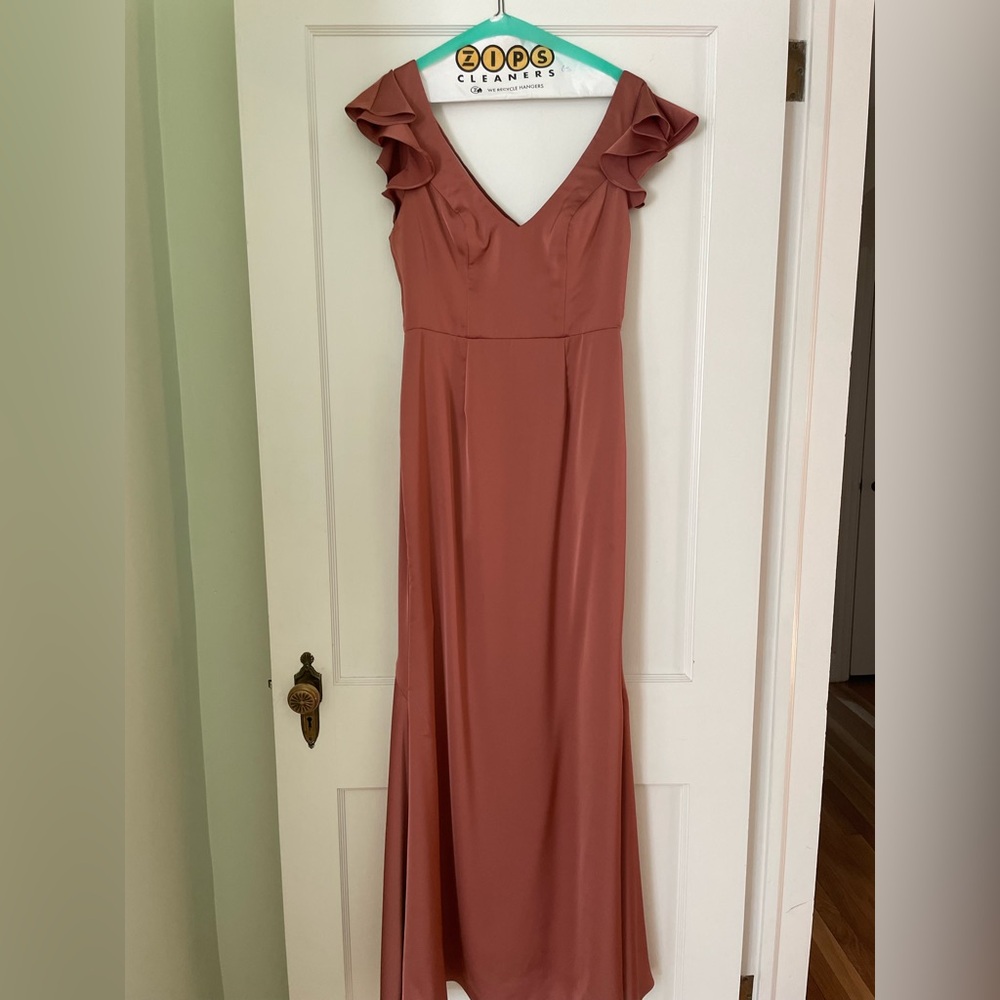 Azazie Vero Stretch Satin Dress - Size A6 - No tailoring